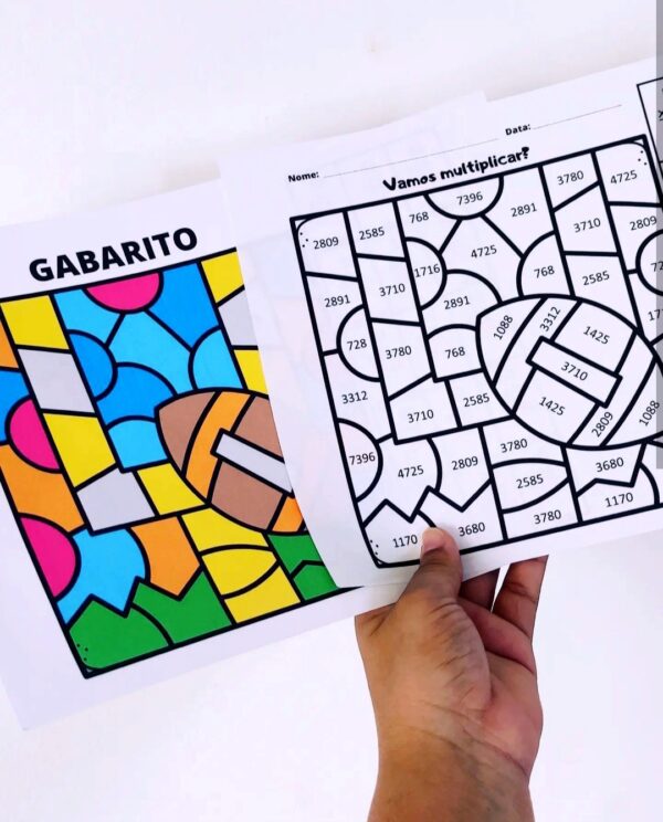 🤯Quebra-cabeça  e mosaico da multiplicação.