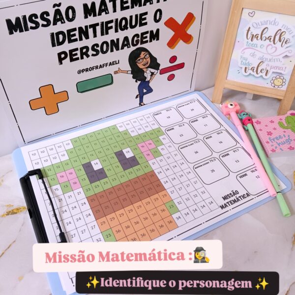 📚💥 Missão Matemática: Identifique o personagem! 💥