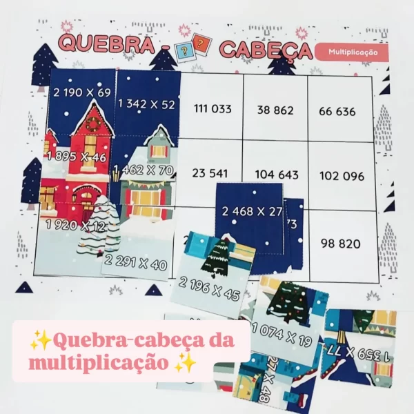 ✨Quebra-Cabeça Natalino( Multiplicação)✨