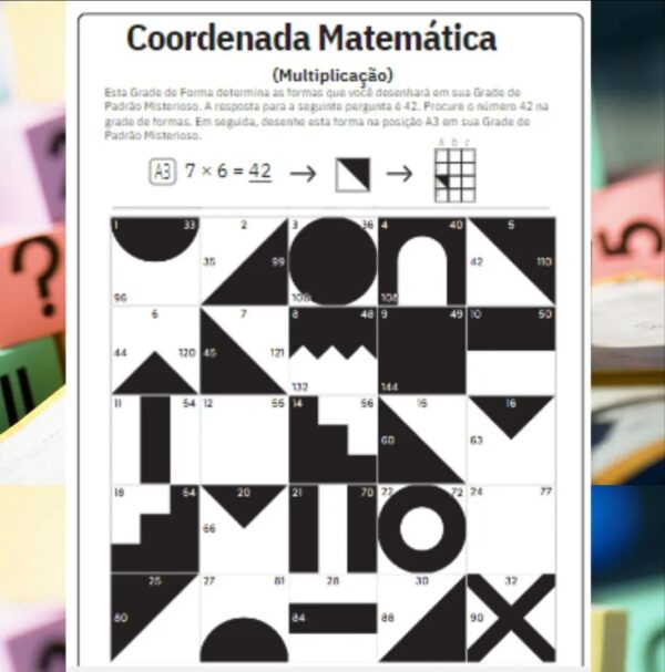 📍🤩 COORDENADA MATEMÁTICA – Multiplicação📍🤩