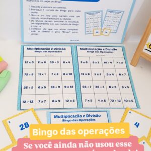 🎉 BINGO DAS OPERAÇÕES: Divisão e Multiplicação Juntos 💥