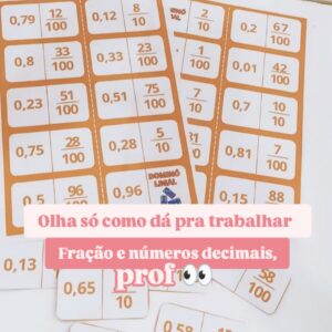 🎲Dominó Legal: Fração e números decimais🎲