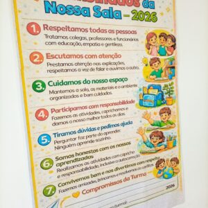 Painel “Nossa Turma 2026” 🤍📚