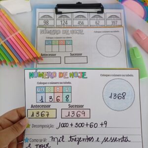 ✨Número do Dia" – Consolidação do Sistema de Numeração Decimal✨